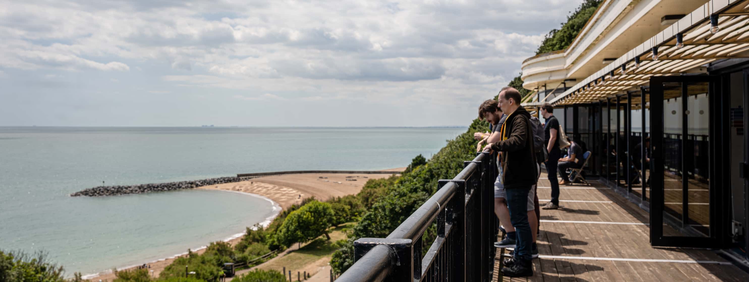 Looking out over the sea from the Balcony in 2022